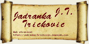 Jadranka Tričković vizit kartica
